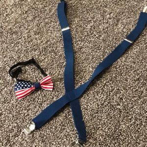 Toddler boys boy tie and suspenders
